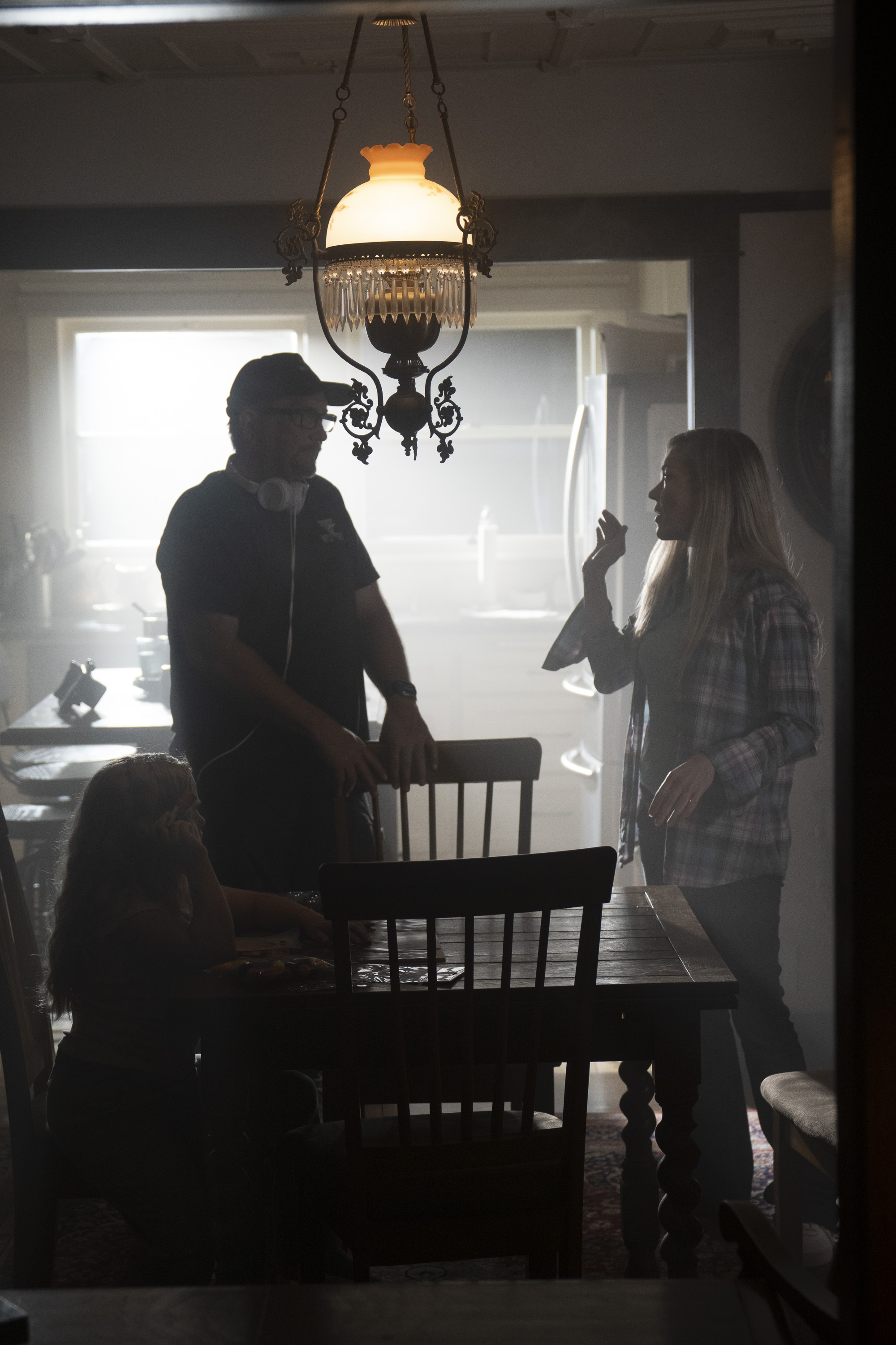 C Wayne France and an actor on the interior set of It’s For You